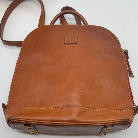 Dooney & Bourke Brown Leather Backpack As Is Condition - Picture 3 of 16